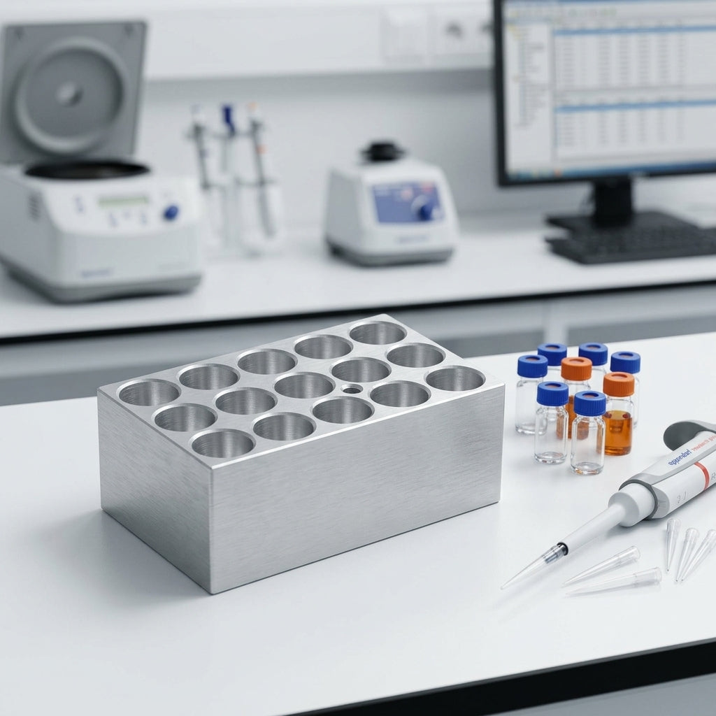 Greiner Bio-One 15-Well Laboratory Heating Block for HPLC & Cryovial Tubes (848921) | Laboratory Equipment | Bench&Flask