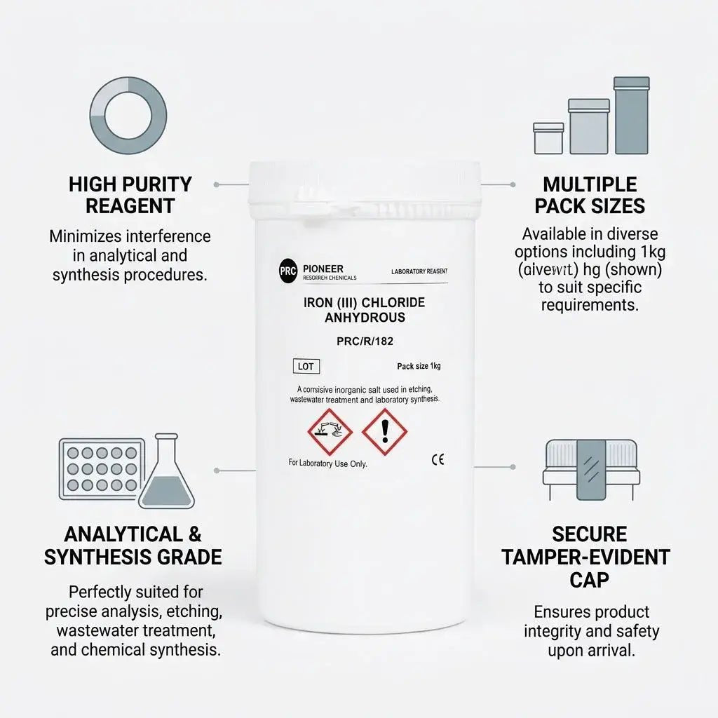 Pioneer Iron (III) Chloride Anhydrous Reagent for Lab Preparation | Laboratory Salts & Buffer Salts | Bench&Flask