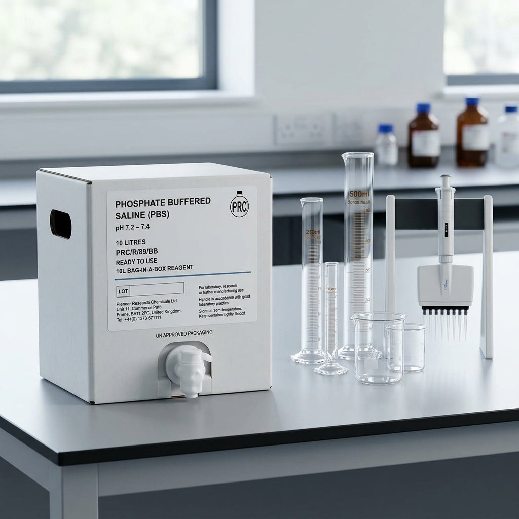 Pioneer Phosphate Buffered Saline (PBS) pH 7.2 - 7.4 Buffer Solution (PRC/R/89) | Ready-to-Use Buffers | Bench&Flask