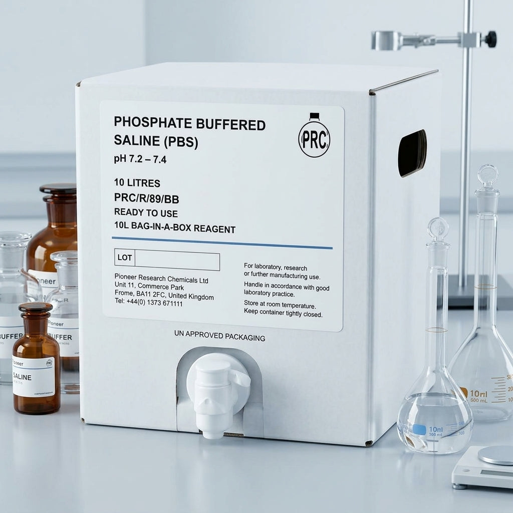 Pioneer Phosphate Buffered Saline (PBS) pH 7.2 - 7.4 Buffer Solution (PRC/R/89) | Ready-to-Use Buffers | Bench&Flask