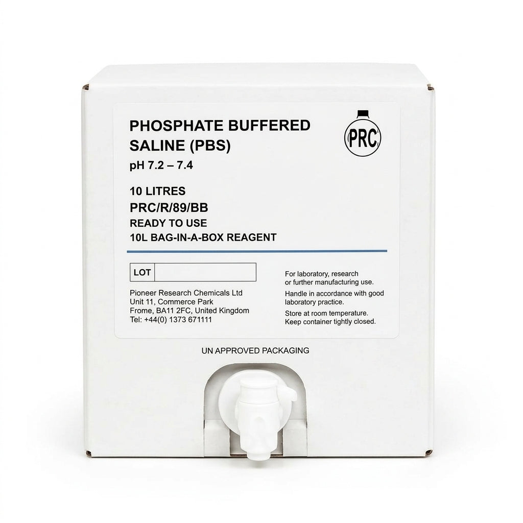 Pioneer Phosphate Buffered Saline (PBS) pH 7.2 - 7.4 Buffer Solution (PRC/R/89) | Ready-to-Use Buffers | Bench&Flask